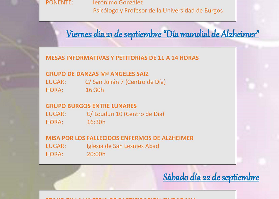 Día Mundial de Alzheimer 2018